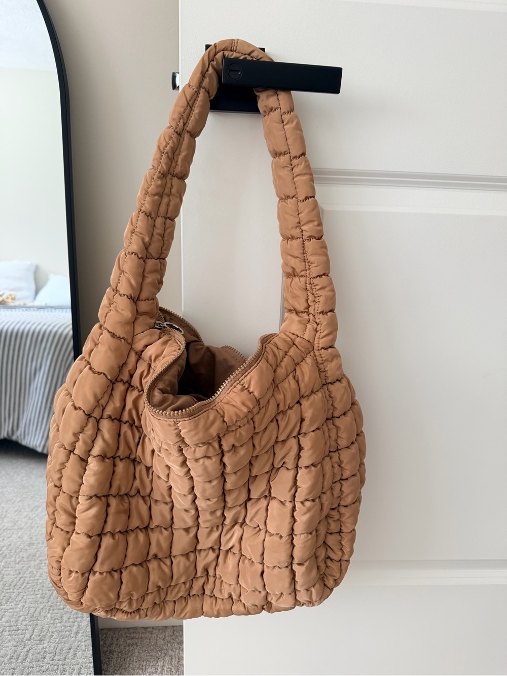 FP Movement by Free People Quilted Puffer Crossbody Bag in Tan - Picture 5 of 6